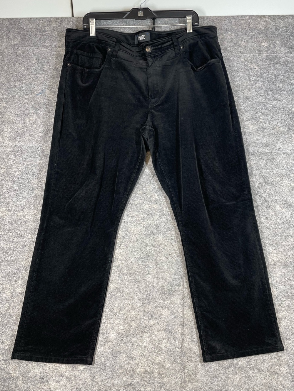 Paige Lennox Corduroy Pants Black 36 Slim Stretch Premium Casual Jeans